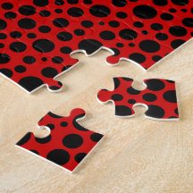 Dark Red w/Black Circles