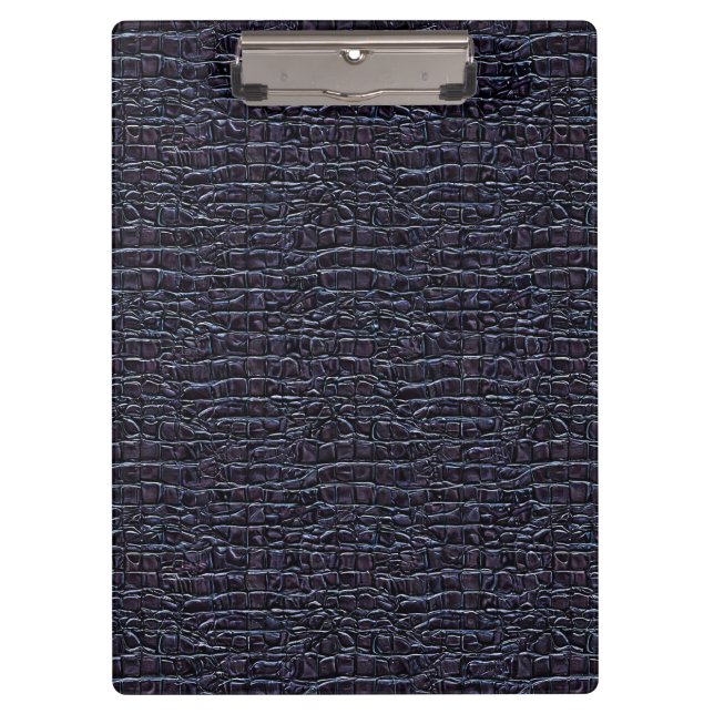 Dark Reptilian-Style Pattern Design Clipboard (Front)
