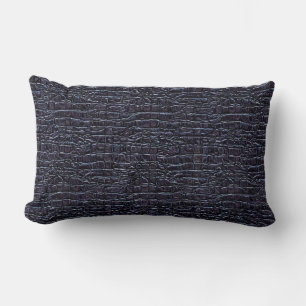 Dark Reptilian-Style Pattern Design Lumbar Pillow