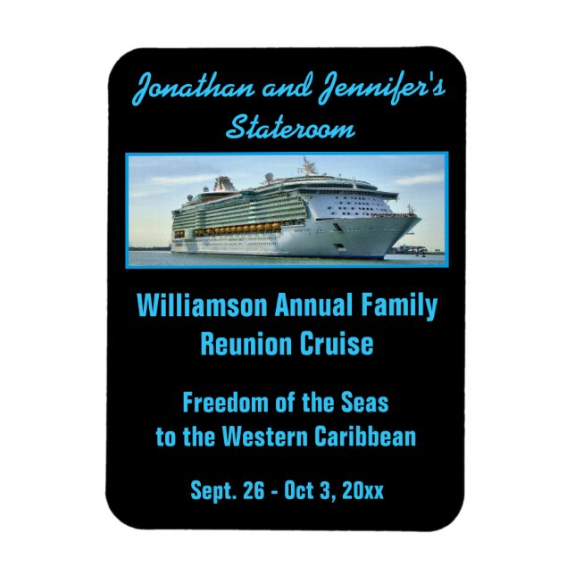 Dark RFN1B Cruise Stateroom Door Marker Magnet (Vertical)