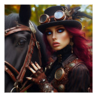 Dark Rider Steampunk Victorian Lady