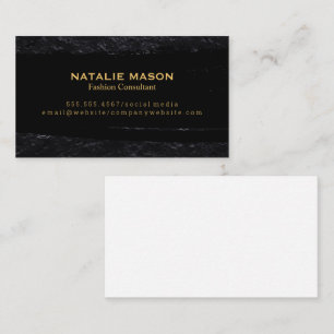 Dark Rock Background   Black Brushed Business Card
