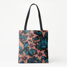 Dark Romance Bellflower Flower Tote Bag