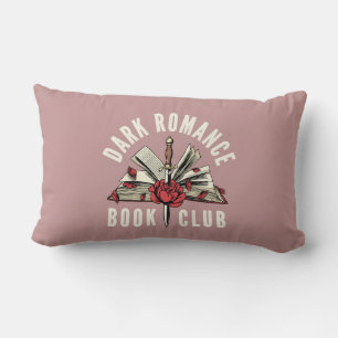 Dark Romance Book Club Floral Pink Gift Lumbar Pillow