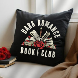 Dark Romance Book Lover Gift Throw Pillow
