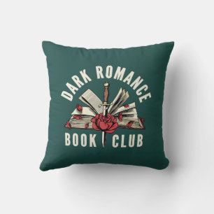 Dark Romance Book Lover Gift Throw Pillow