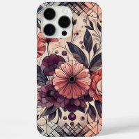 Dark Romance Burgundy Art Deco Floral Summer