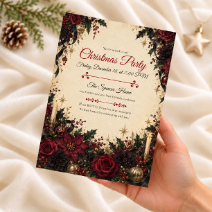 Dark Romance Christmas Party I Invitation