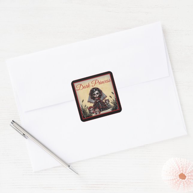 Dark Romance_ Dark Princess Square Sticker (Envelope)