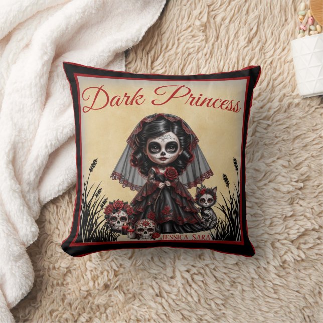 Dark Romance_ Dark Princess Throw Pillow (Blanket)