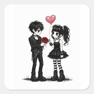Dark Romance Goth Valentine Sticker