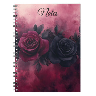 Dark Romance: Gothic Rose and Lace Design Notebook