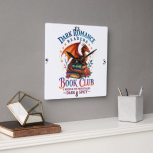 Dark Romance Readers.... Square Wall Clock