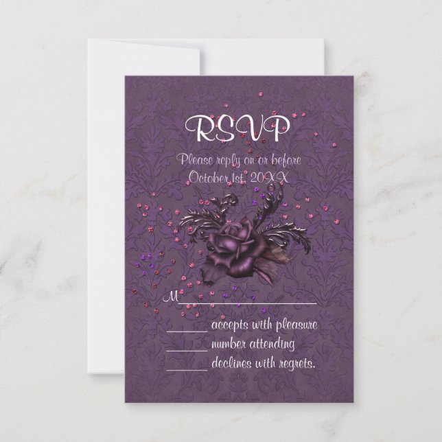 Dark Romance RSVP Card (Front)