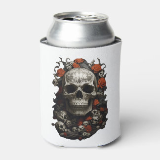 Dark Romance Skulls and Roses Can Cooler