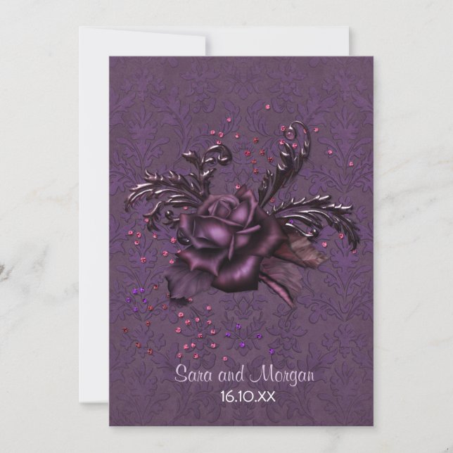 Dark Romance Wedding Invitation (Front)