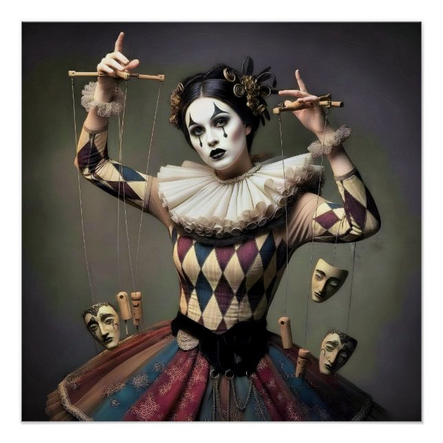  Dark Romantic Crow Motif Poster (Front)