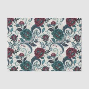Dark Romantic Flower Gothic Floral Filigree Design Tissue Paper
