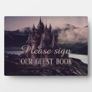 Dark Romantic Gothic Castle Guestbook Plaque