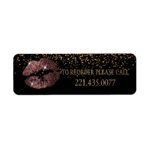 Dark Rose Glitter Lips - Reorder