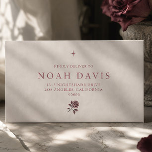 Dark Rose Gothic light velvet Envelope