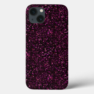 Dark Rose Pink Posh Glitter iPhone 13 Case