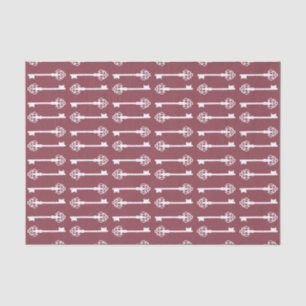 Dark Rose Victorian Keys Tissue Paper