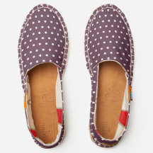 Dark Rose White Polka Dots Chic Fashion Slip On
