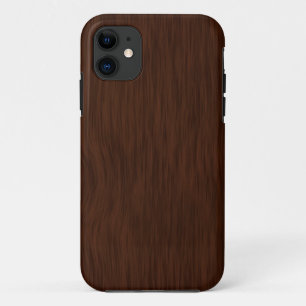 Dark Rough Wood Grain Background iPhone 11 Case