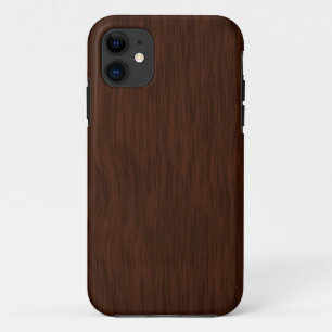 Dark Rough Wood Grain Background iPhone 11 Case