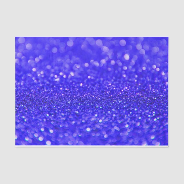 Dark Royal Blue Glitter Design  Tissue Paper (Front)
