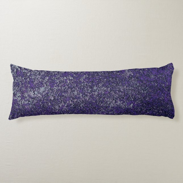 Dark Royal Purple Rusted Metal Texture Abstract Body Pillow (Front)