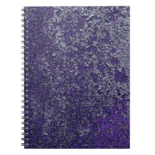 Dark Royal Purple Rusted Metal Texture Abstract Notebook
