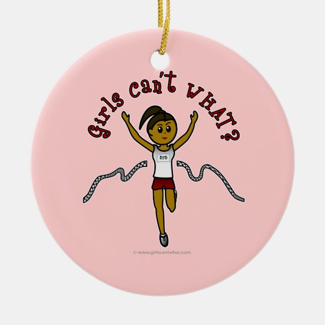 Dark Runner in Red Uniform Ceramic Ornament (Front)