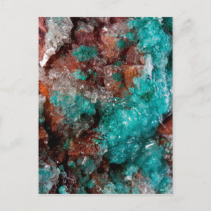 Dark Rust & Teal Quartz Postcard