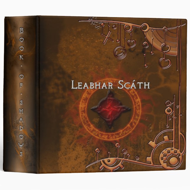Dark Rustic Book of Shadows Binder (Front/Spine)