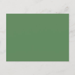 Dark sage (solid colour) invitation postcard