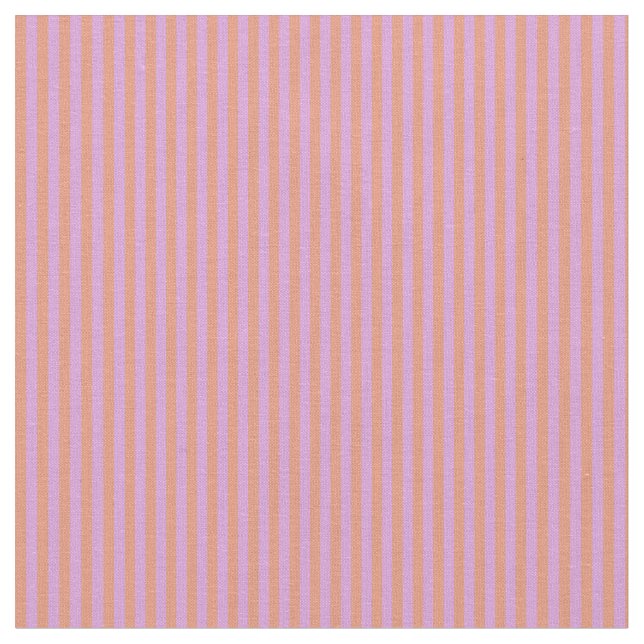 Dark Salmon and Plum Coloured Striped Pattern Fabric (Close Up)