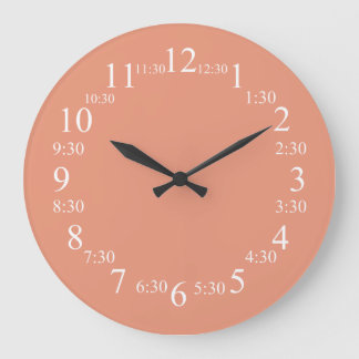 Dark Salmon Classic Colour Matched Large Clock