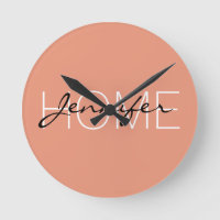 Dark salmon colour home monogram