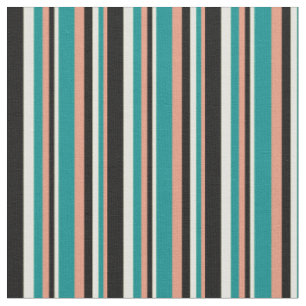 Dark Salmon, Dark Cyan, Light Yellow, and Black Fabric