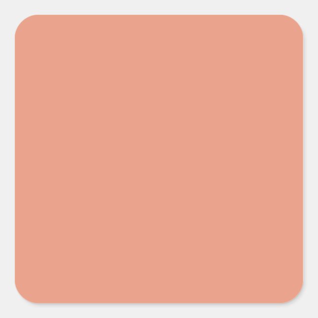 Dark Salmon Square Sticker (Front)