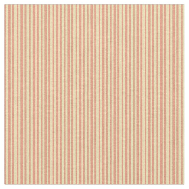 Dark Salmon & Tan Lines/Stripes Pattern Fabric (Close Up)