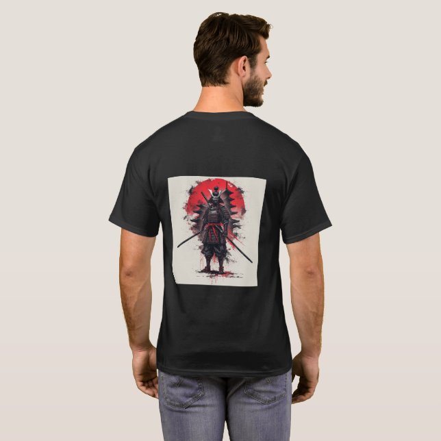 Dark Samurai Japanese Warrior T-Shirt (Back Full)