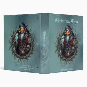 Dark Santa of Shadows – Gothic Christmas Skeleton  Binder