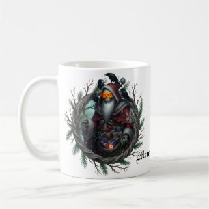 Dark Santa of Shadows – Gothic Christmas Skeleton Coffee Mug