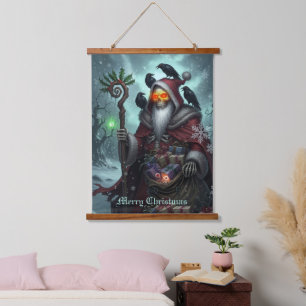 Dark Santa of Shadows – Gothic Christmas Skeleton  Hanging Tapestry