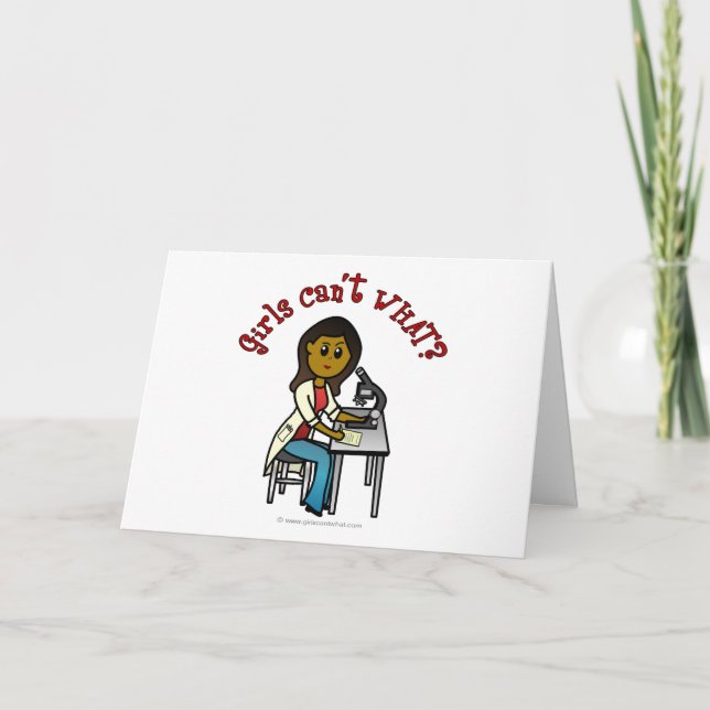 Dark Scientist Girl Card (Front)