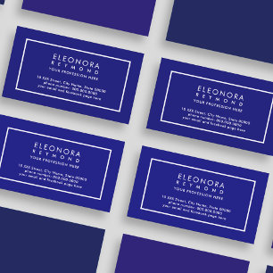 Dark Sea Blue Elegant Business Card