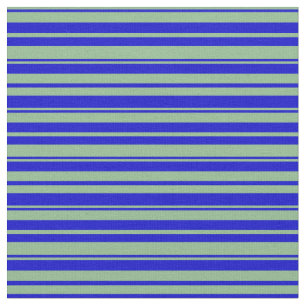 Dark Sea Green and Blue Lined Pattern Fabric